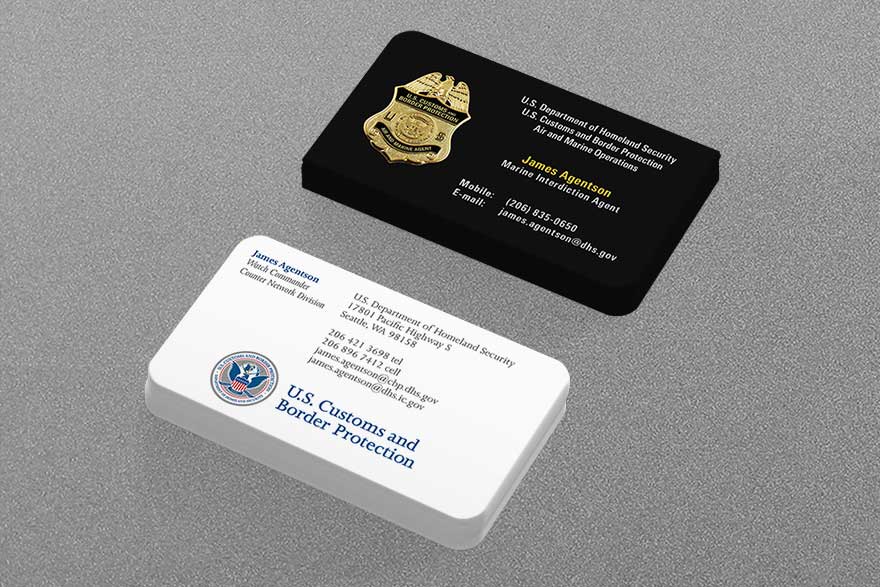 U.S. Department of Homeland Security CBP Business Cards U.S. Department of Homeland Security CBP Business Cards