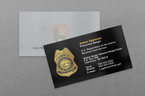 National Park Service Ranger Business Card National Park Service Ranger Business Card