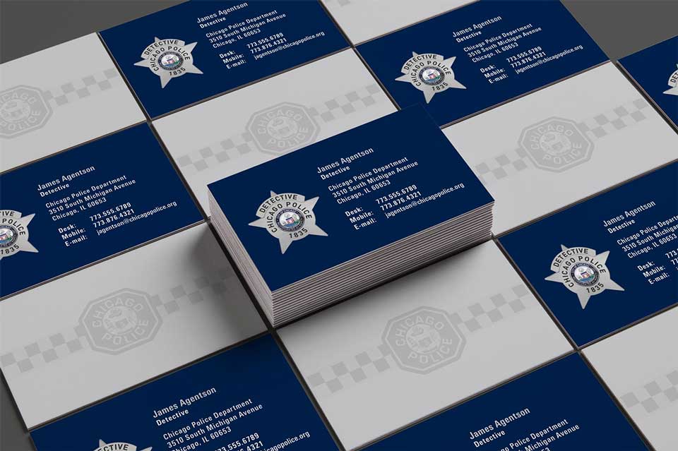 Custom Chicago Police Department (CPD) business card design with official agency seal