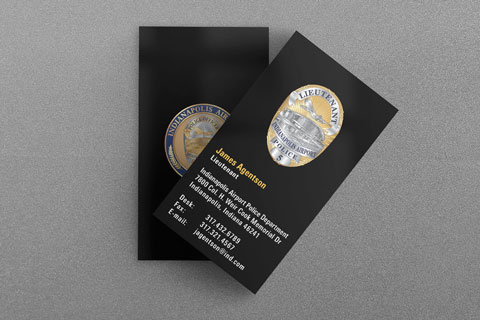 Indianapolis Airport Police Department Business Card IND Airport Police Department Business Card