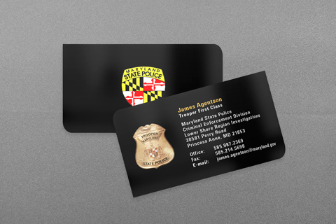 Maryland State Police Business Card Maryland State Police Business Card