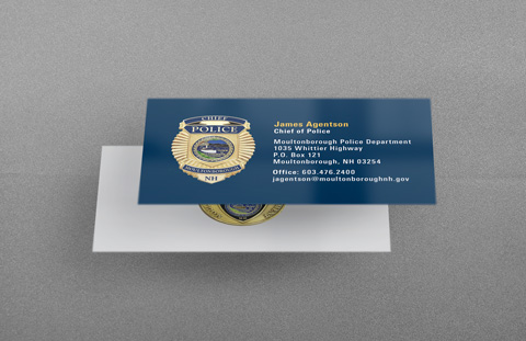 Maryland State Police Business Card Moultonborough NH PD Business Cards