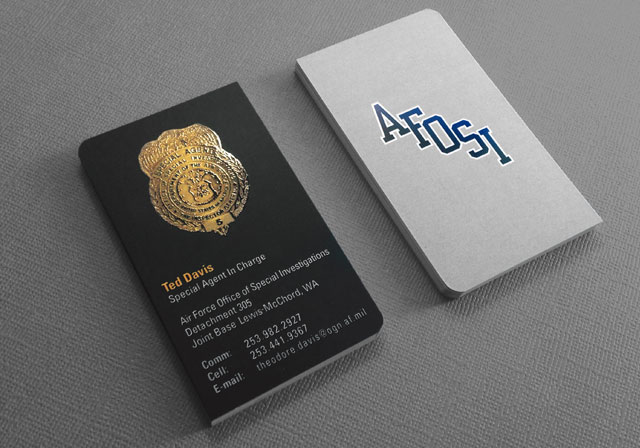 Law Enforcement Business Card with Spot UV Law Enforcement Business Card with Spot UV