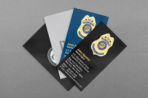 U.S. Department of State Diplomatic Security Service Business Cards
