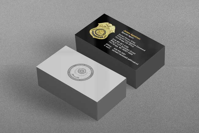US Army CID Business Card US Army CID Business Card