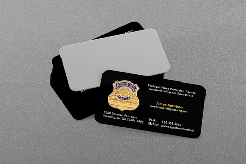 Pentagon Force Protection Agency Business Card Pentagon Force Protection Agency Business Card