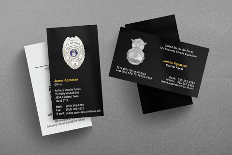 U.S. Air Force Security Forces Business Card U.S. Air Force Security Forces Business Card